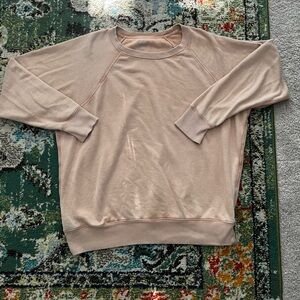 Aerie Peach Crewneck Long Sleeve Sweater